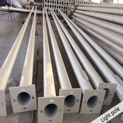 Διαδικασία κοπής Διπλό βραχίονα σχήμα Y Led Street Light Pole με και μονομερή στήριξη