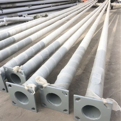 Διαδικασία κοπής Διπλό βραχίονα σχήμα Y Led Street Light Pole με και μονομερή στήριξη