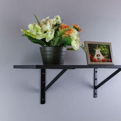 Προσαρμοσμένο 12x8 Black Power Coating Heavy Duty Triangle Shelf Bracket και διαδικασία γεώτρησης