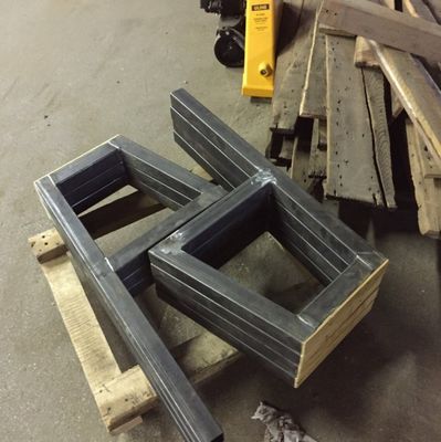 DIY Square Tube έπιπλα πόδια για καφέ Πίνακα υπολογιστή βαρύ καθήκον Ραστικό πάγκο 290g
