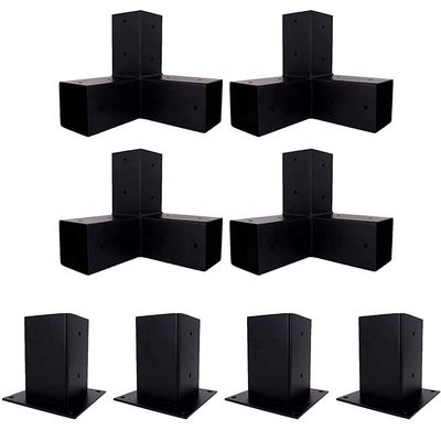 Βιομηχανία 3 Way Steel Arm Pergola Corner Bracket για 4x4 ξύλινες στήλες ISO9001 2015 πιστοποιημένο