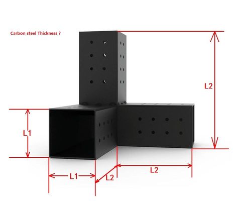Πολλαπλόχρηστο Custom Black Powder Coated Υψηλό ξύλινο κιτ με ατσάλινα στηρίγματα