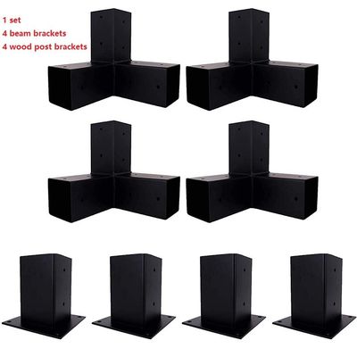 Πολλαπλόχρηστο Custom Black Powder Coated Υψηλό ξύλινο κιτ με ατσάλινα στηρίγματα