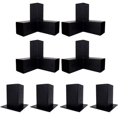 Πολλαπλόχρηστο Custom Black Powder Coated Υψηλό ξύλινο κιτ με ατσάλινα στηρίγματα